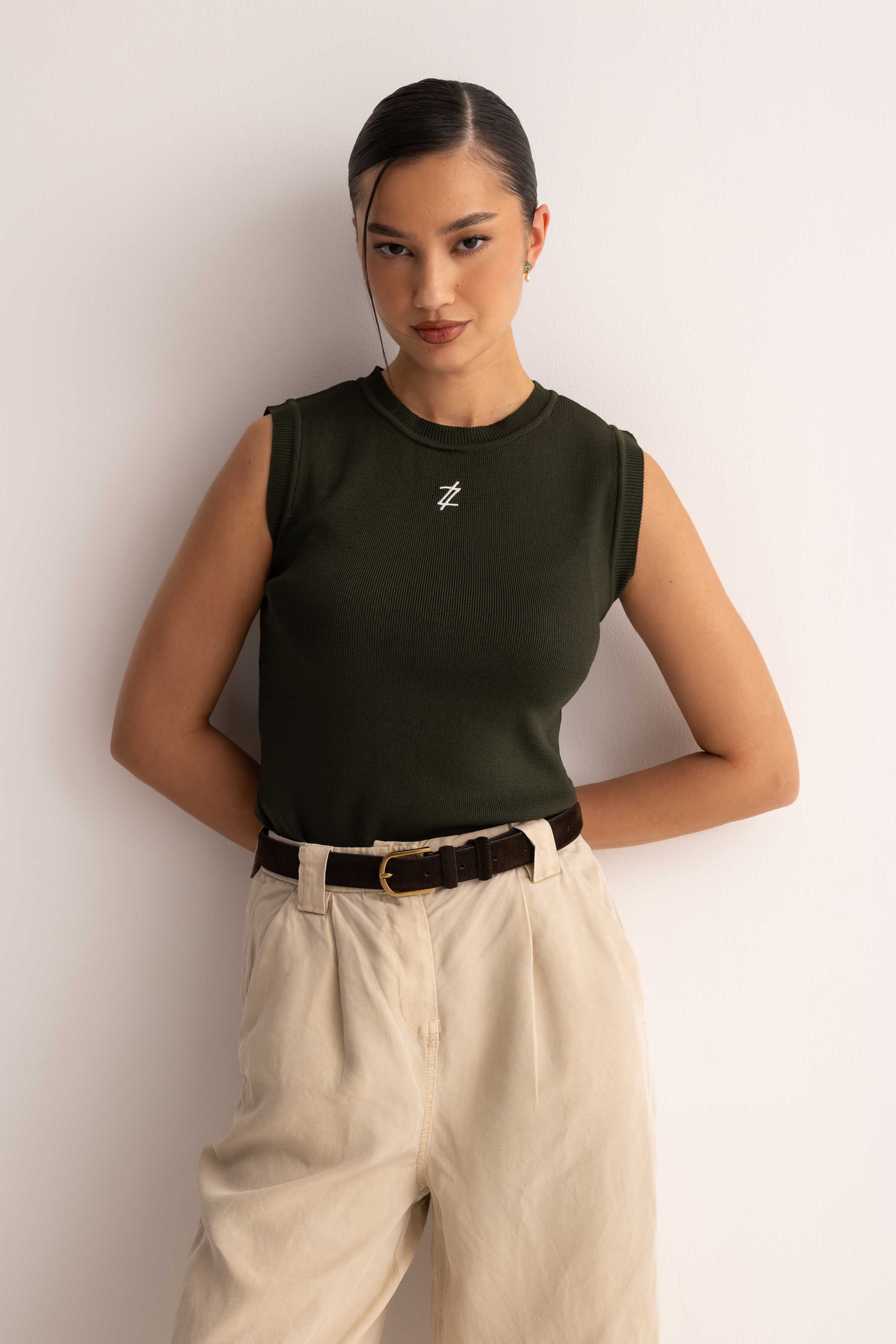 Olive Green Crop