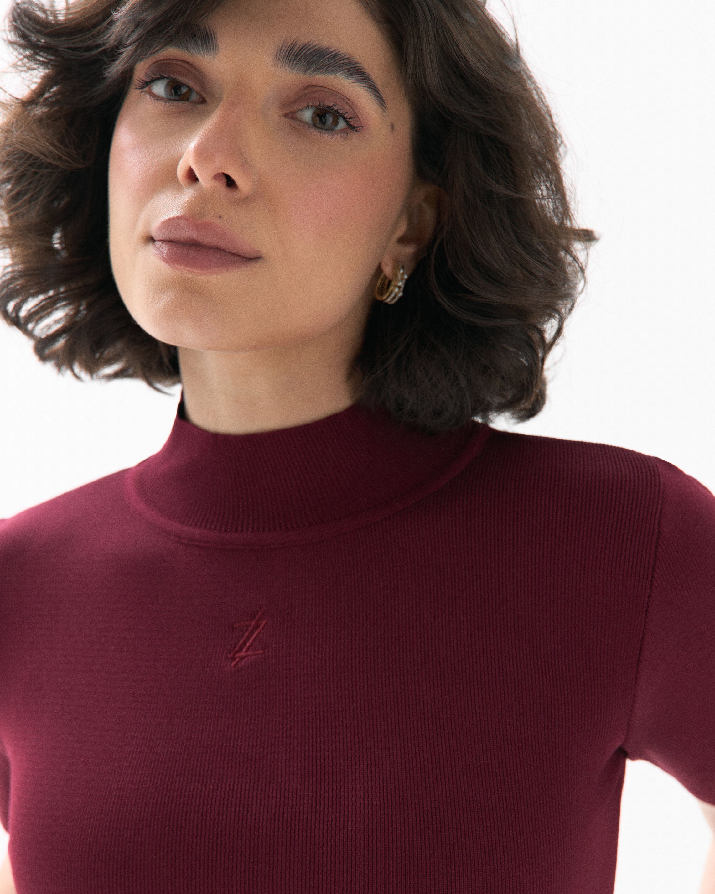 High Neck Burgundy